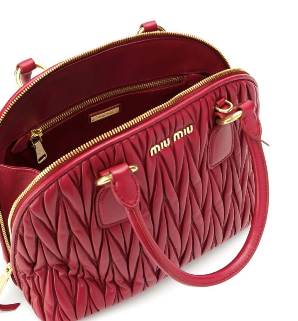 miu miu matelasse bauletto bag